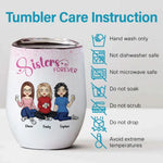 Custom Name Sisters Gifts for Women - Personalized Wine Tumbler