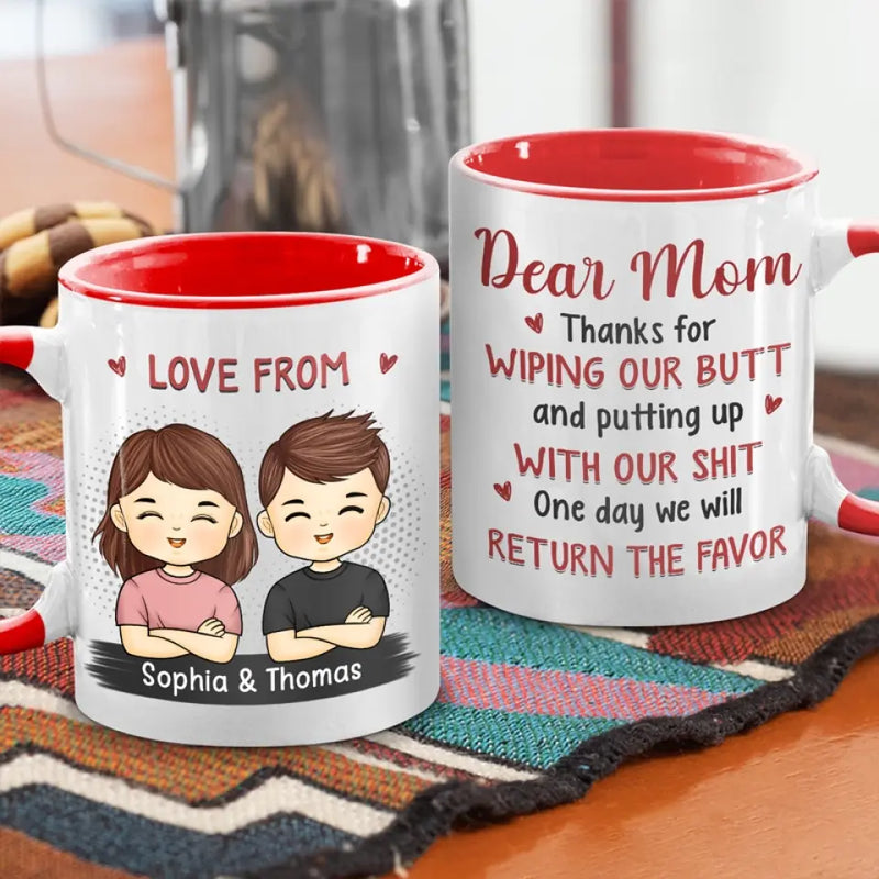 Custom Name Funny Gifts for Mom - Personalized Accent Mugs