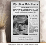 Custom Baby Ultrasound Father's Day Gifts for Dad - Personalized Poster