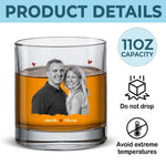Custom Photo Husband Gift - Personalized Whiskey Glass