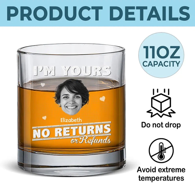 Custom Photo Romantic Gifts - Personalized Whiskey Glass