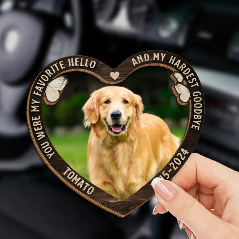 Custom Pet Photo Memorial Dog Gifts - Personalized Car Visor Clip