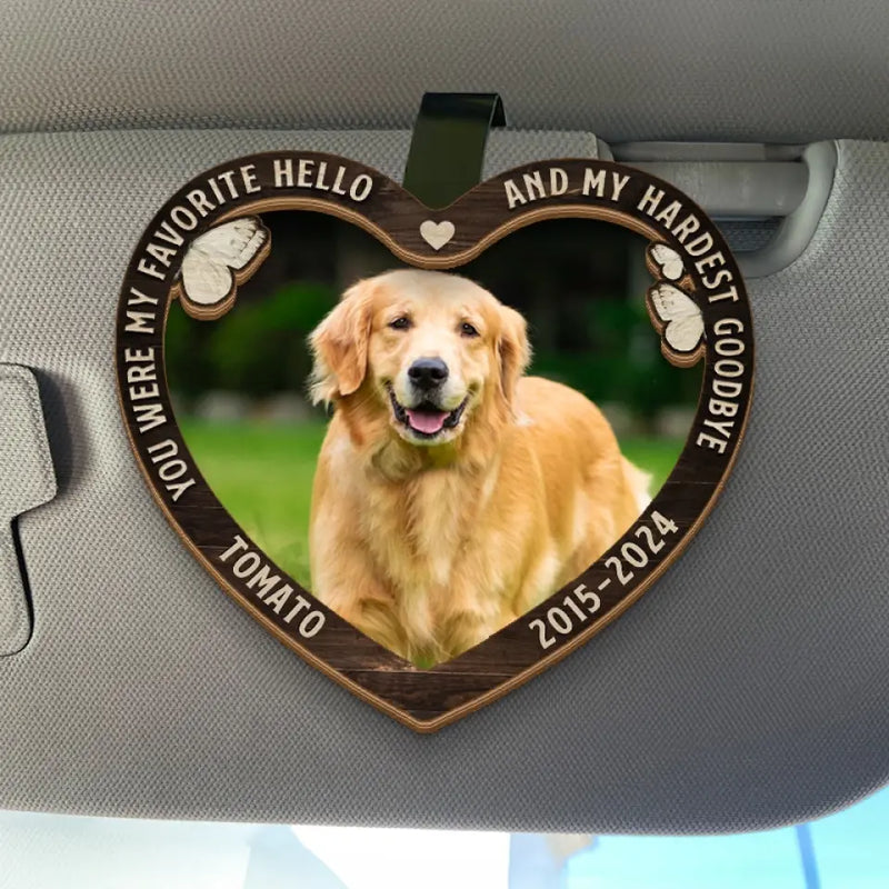 Custom Pet Photo Memorial Dog Gifts - Personalized Car Visor Clip