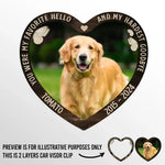 Custom Pet Photo Memorial Dog Gifts - Personalized Car Visor Clip