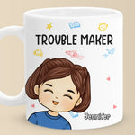 Custom Name Double Trouble Gifts for Kids - Personalized Mugs