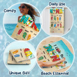 Custom Name Nana Gifts for Grandmothers - Personalized Beach Towel