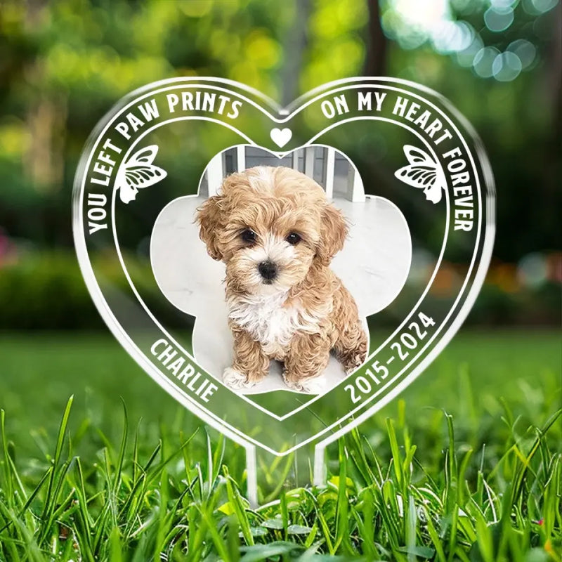Custom Pet Photo Memorial Gifts for Dog Lovers - Personalized Acrylic Stake