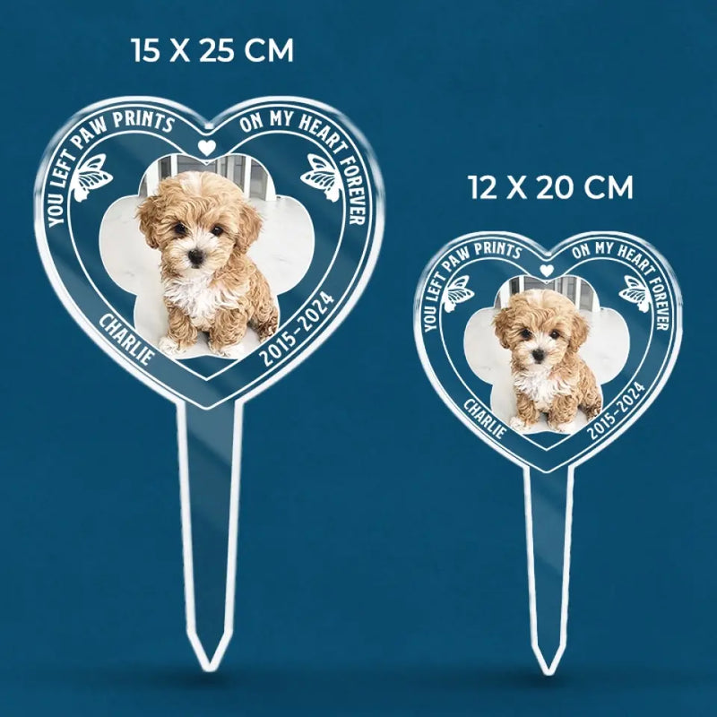 Custom Pet Photo Memorial Gifts for Dog Lovers - Personalized Acrylic Stake