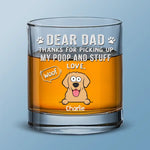 Custom Name Dog Dad Gifts - Personalized Whiskey Glass