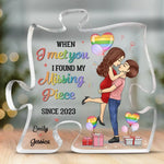 Custom Name Lesbian Couple Love Gifts - Personalized Shaped Acrylic Plaque