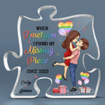 Custom Name Lesbian Couple Love Gifts - Personalized Shaped Acrylic Plaque