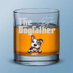 Custom Pet Name The Dogfather Gifts for Dog Dads - Personalized Whiskey Glass