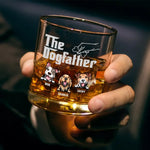 Custom Pet Name The Dogfather Gifts for Dog Dads - Personalized Whiskey Glass