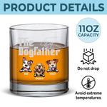 Custom Pet Name The Dogfather Gifts for Dog Dads - Personalized Whiskey Glass