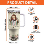 Custom Name Teacher Gifts - Personalized 40 Oz Tumbler With Handle