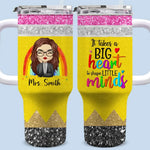 Custom Name Rainbow Teacher Gifts - Personalized 40 Oz Tumbler With Handle