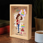 Custom Name Rainbow Love Gifts for Couples - Personalized Frame Light Box