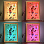 Custom Name Rainbow Love Gifts for Couples - Personalized Frame Light Box