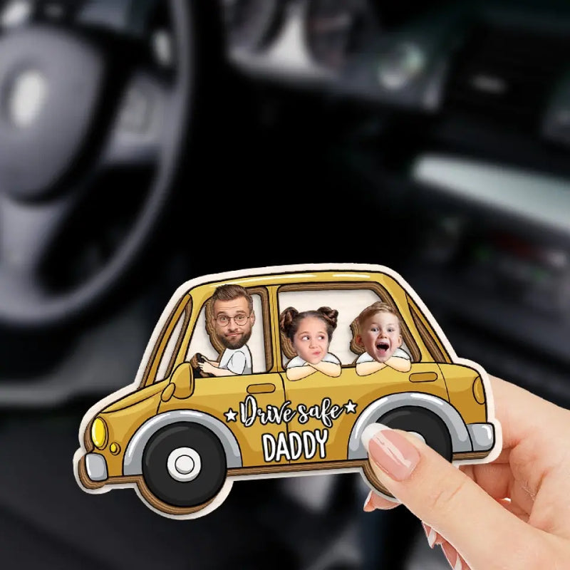 Custom Photo Drive Safe Gifts for Dad - Personalized Car Visor Clip