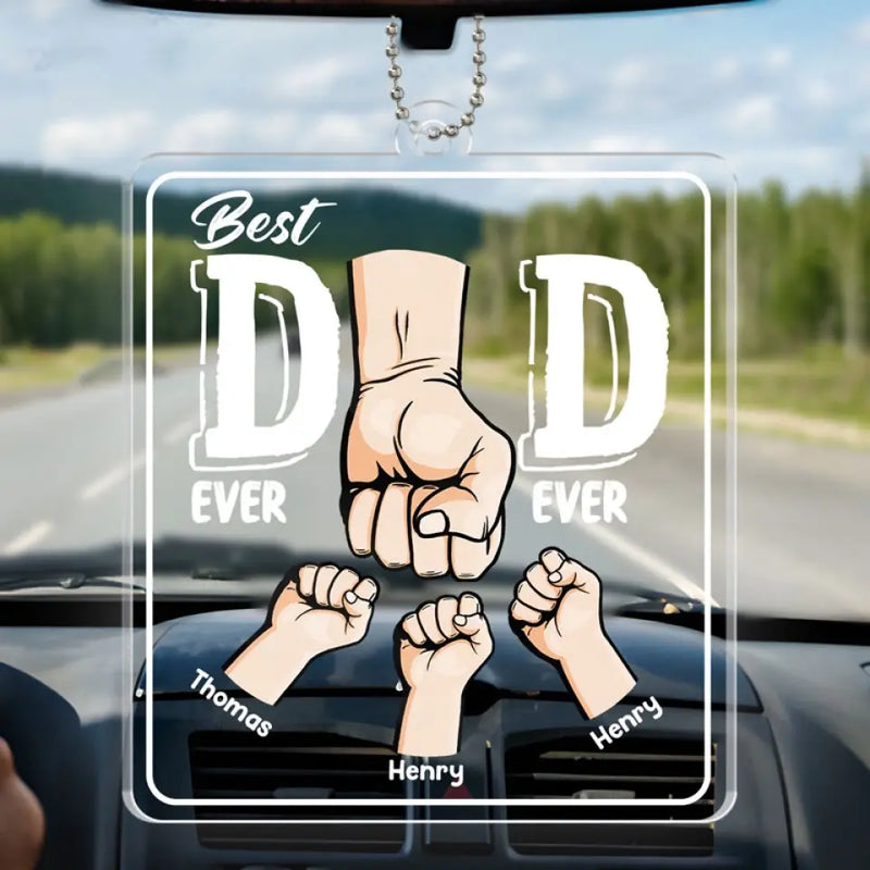 Custom Name Best Dad Gifts - Personalized Car Ornament