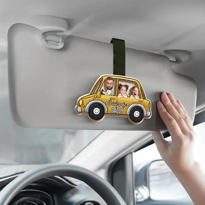 Custom Photo Drive Safe Gifts for Dad - Personalized Car Visor Clip