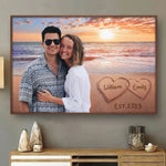 Custom Photo Beach Couple Keepsake Gifts - Personalized Poster