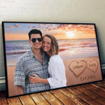 Custom Photo Beach Couple Keepsake Gifts - Personalized Poster