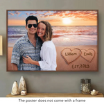 Custom Photo Beach Couple Keepsake Gifts - Personalized Poster