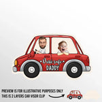 Custom Photo Drive Safe Gifts for Dad - Personalized Car Visor Clip