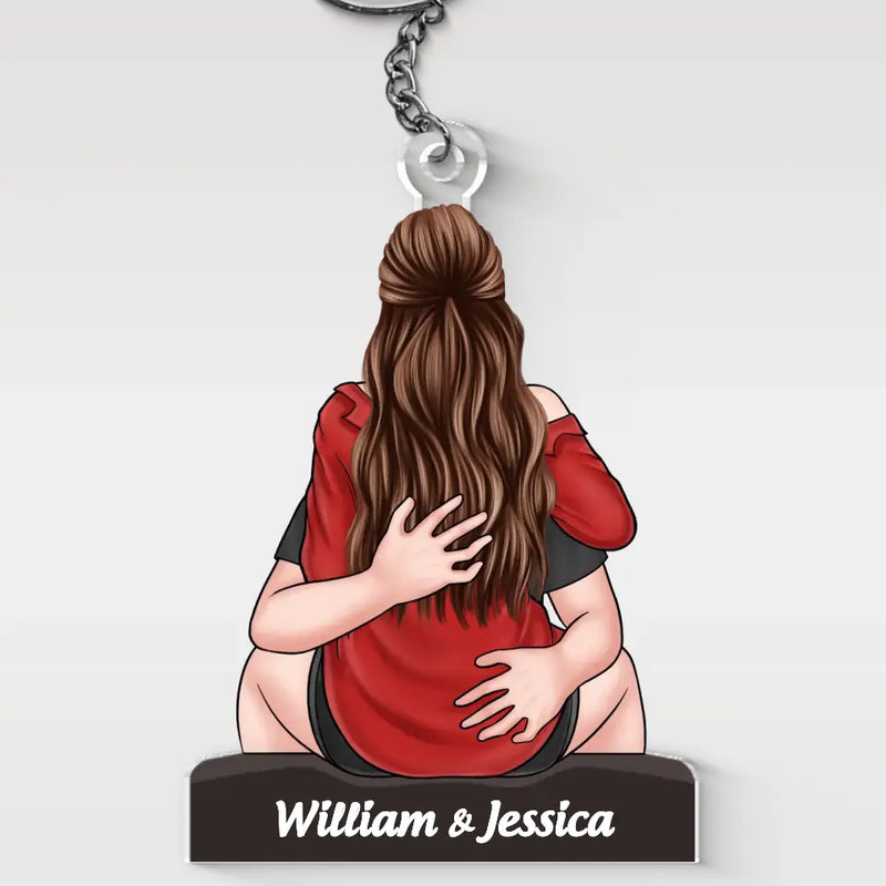 You Are My Partner In Crime, Partner For Life - Couple Personalized Custom Shaped Acrylic Keychain - Gift For Husband Wife, Anniversary