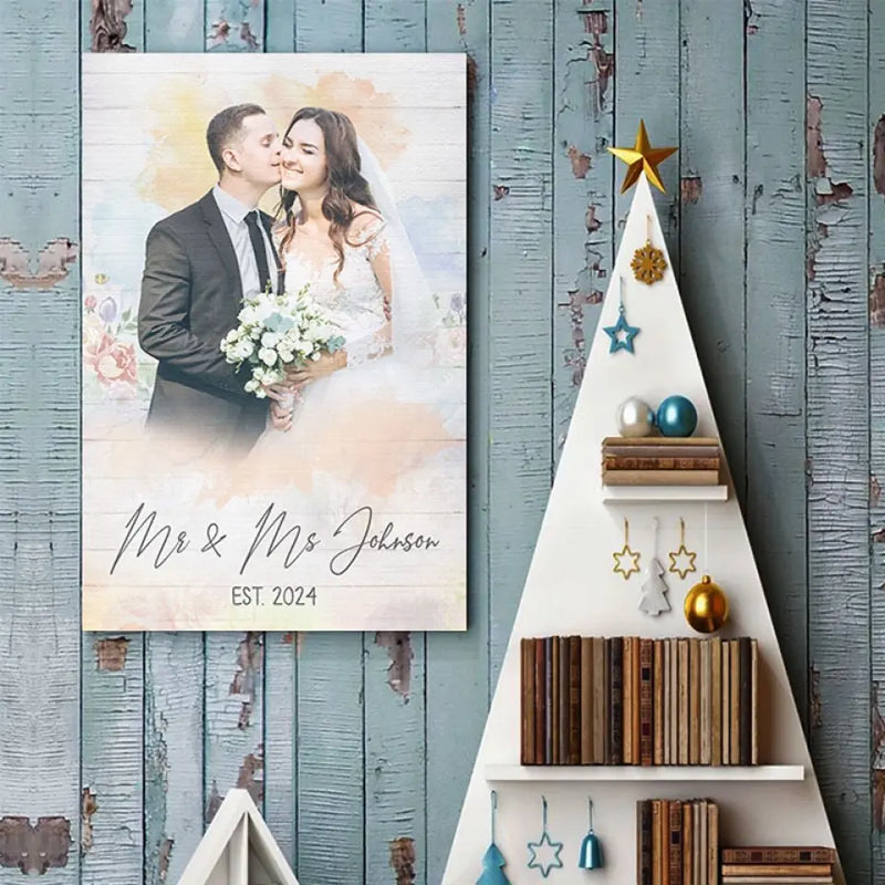 Custom Photo Wedding Gifts for Couples - Personalized Poster