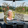 Custom Photo Forever Present In Our Hearts - Memorial Personalized Custom Car Ornament - Acrylic Custom Shaped - Sympathy Gift For Family Members