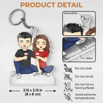 Custom Name Couple Wine Lover Gifts - Personalized Acrylic Keychain