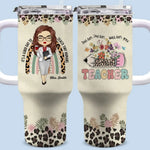 Custom Name Teacher Gifts - Personalized 40 Oz Tumbler With Handle