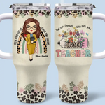 Custom Name Teacher Gifts - Personalized 40 Oz Tumbler With Handle