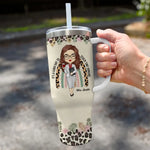 Custom Name Teacher Gifts - Personalized 40 Oz Tumbler With Handle
