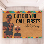 Custom Family Portrait Door Decor - Personalized Doormat