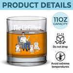 Custom Name Cat Dad Gifts - Personalized Whiskey Glass