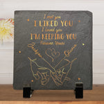 Custom Name Romantic Couple Gifts - Personalized Stone With Stand