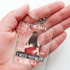 Drive Safe Baby, I Need You Here With Me - Couple Personalized Custom Shaped Acrylic Keychain - Gift For Husband Wife, Anniversary