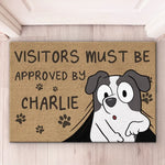 Custom Name Dog Visitor Approval Gifts for Dog Lovers - Personalized Doormat