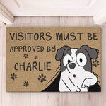 Custom Name Dog Visitor Approval Gifts for Dog Lovers - Personalized Doormat