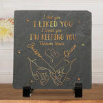 Custom Name Romantic Couple Gifts - Personalized Stone With Stand