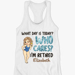 Custom Name Funny Tired Woman Gifts - Personalized Racer Back Tank Top
