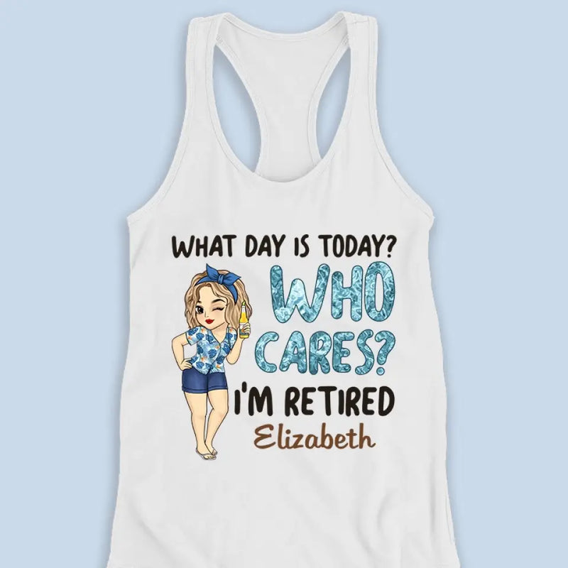 Custom Name Funny Tired Woman Gifts - Personalized Racer Back Tank Top
