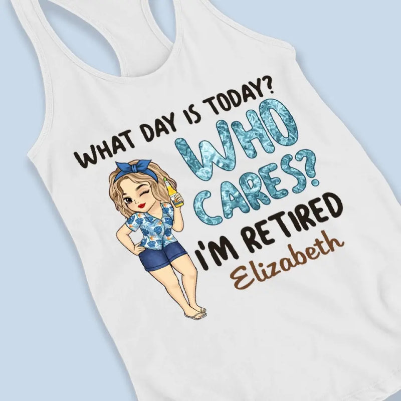 Custom Name Funny Tired Woman Gifts - Personalized Racer Back Tank Top