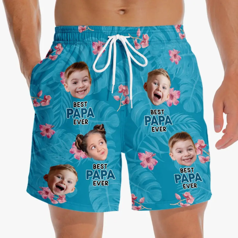 Custom Photo Gifts for Dad - Personalized Beach Shorts