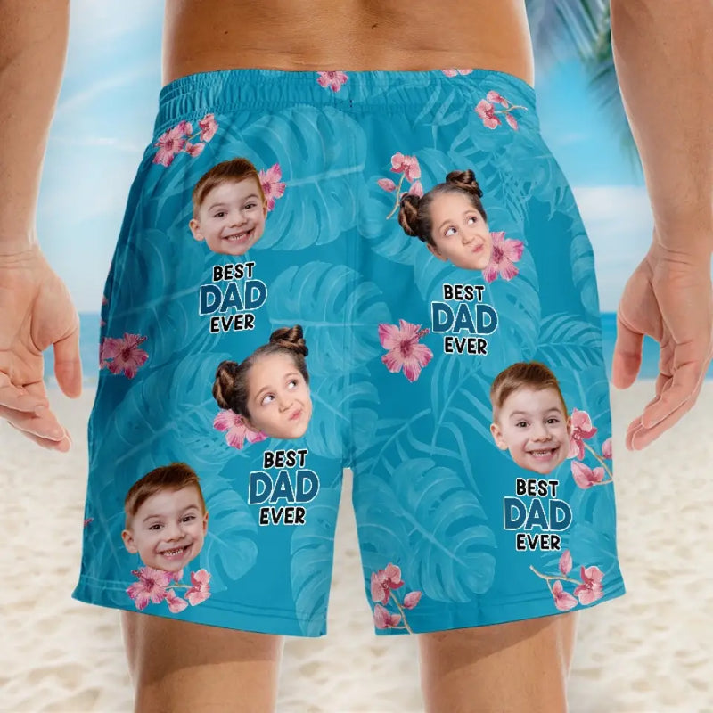 Custom Photo Gifts for Dad - Personalized Beach Shorts