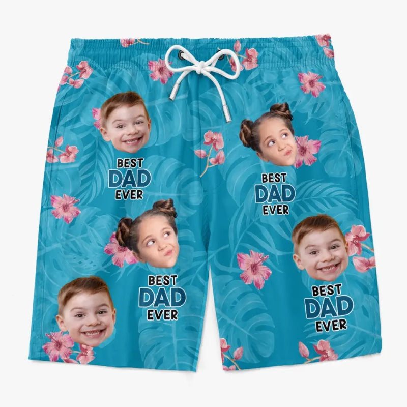 Custom Photo Gifts for Dad - Personalized Beach Shorts
