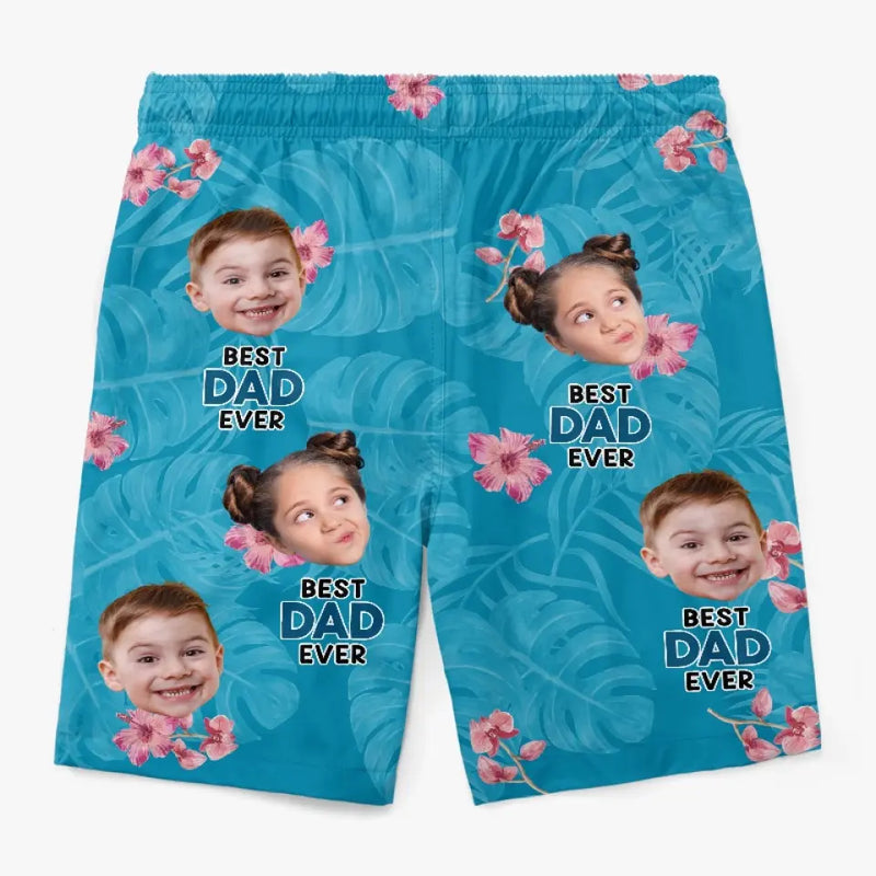 Custom Photo Gifts for Dad - Personalized Beach Shorts